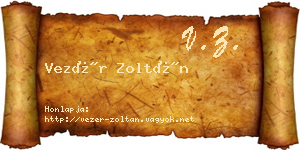 Vezér Zoltán névjegykártya