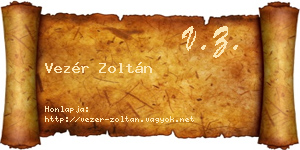 Vezér Zoltán névjegykártya